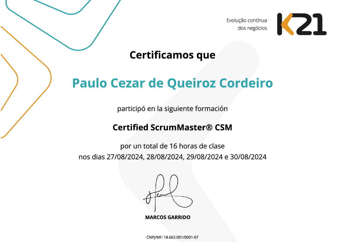 Certificado K21